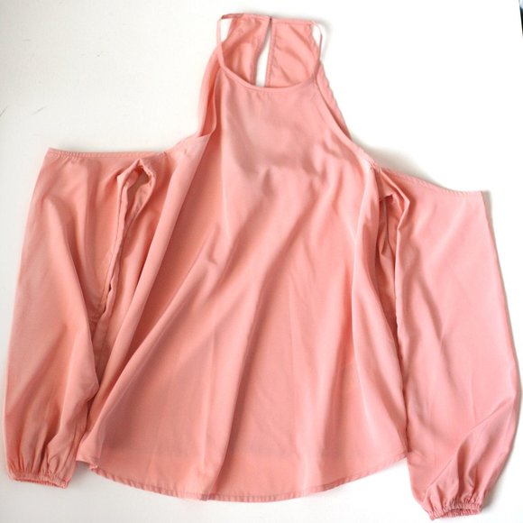 Abercrombie & Fitch Tops - Abercrombie & Fitch peach gold shoulder blouse
